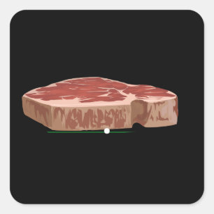 Steakbett für Glittermöbel Quadratischer Aufkleber