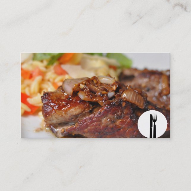 Steakhouse Restaurant Visitenkarte (Vorderseite)
