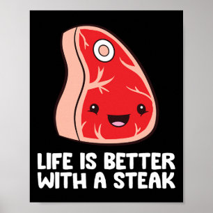 Steakliebhaber Bbq Grillen Fleisch Das Leben Ist B Poster