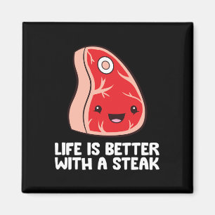 Steakliebhaber Bbq Grillen Fleisch Leben Ist Besse Magnet
