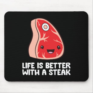Steakliebhaber Bbq Grillen Fleisch Leben Ist Besse Mousepad