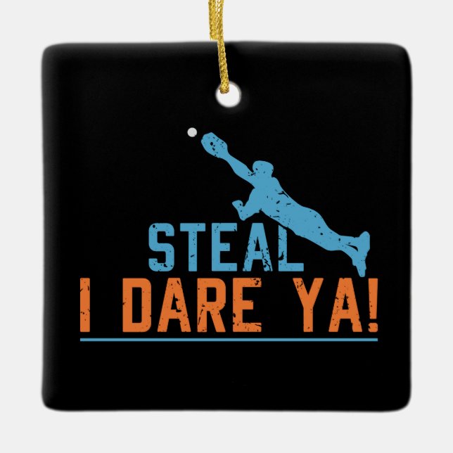 Steal I wage Ya - Baseball Softball Shirt Keramik  Keramikornament (Vorderseite)