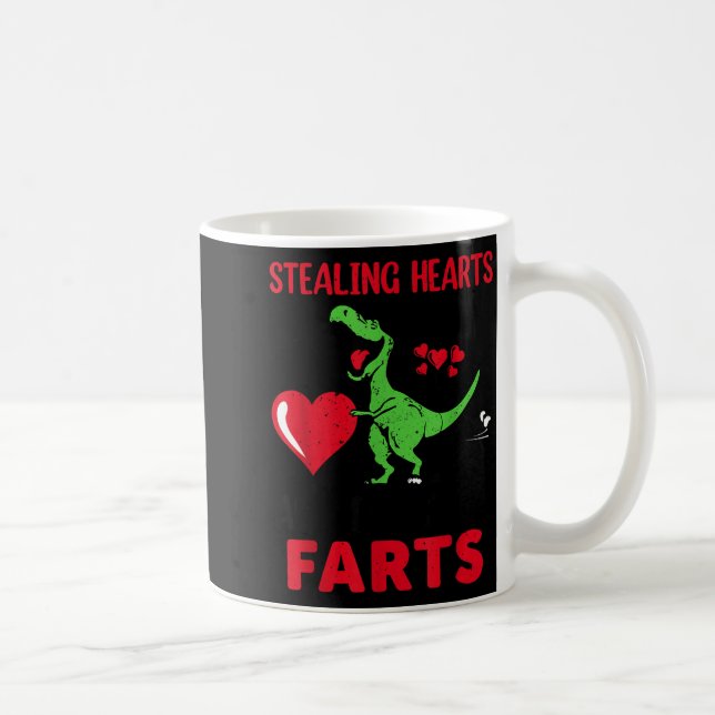 Stealing Hearts And Blasting Farts T Rex Cute Todd Kaffeetasse (Rechts)
