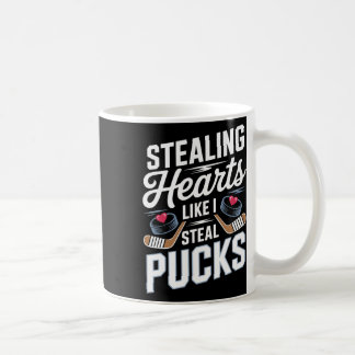 Stealing Hearts Like I Steal Pucks Valentines Hock Kaffeetasse