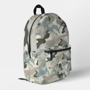 Stealth Blue Camouflage Wave Bedruckter Rucksack