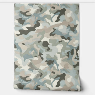 Stealth Blue Camouflage Wave Tapete