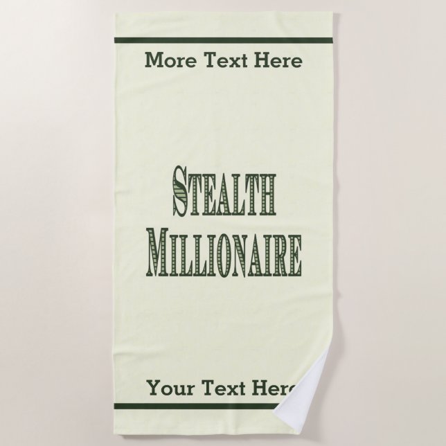 Stealth Millionaire Strandtuch (Vorderseite)