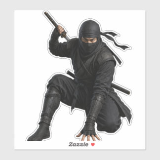 Stealth-Ninja-Krieger individuell geschnittenes Vi Aufkleber