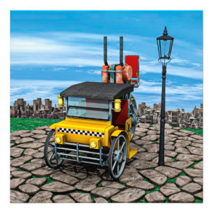Steam Cab-Taxi Fotodruck