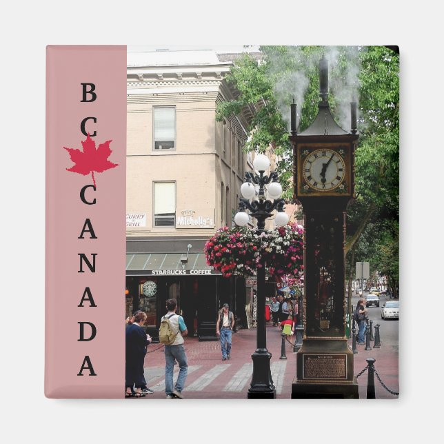 Steam Clock, Gastown, BC Kanada Magnet (Vorne)
