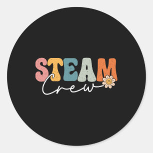 Steam-Crew Zurück zur Schule Naturwissenschaften I Runder Aufkleber