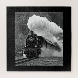 Steam engine locomotive Black Train Forest Puzzle