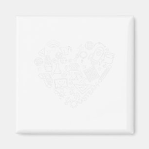 Steam Heart Shape Stem Teacher Science Lover Byck Magnet