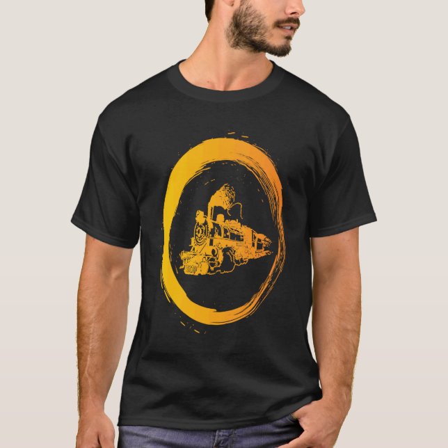 Steam locomotive model train railroad T-Shirt (Vorderseite)