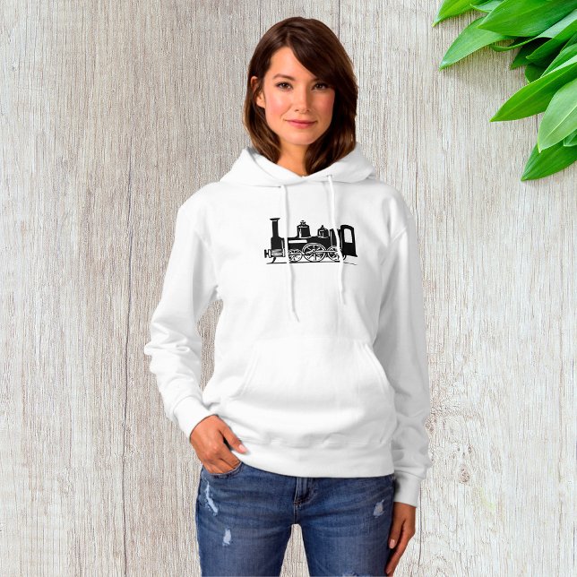 Steam Locomotive Womens Hoodie (Von Creator hochgeladen)