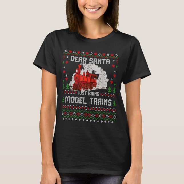 Steam Model Trains Collector Christmas Ugly Xmas S T-Shirt (Vorderseite)