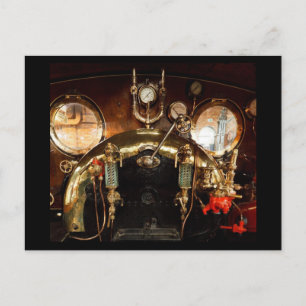 Steam Motor Cab Postkarte