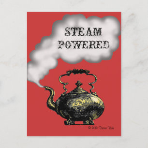 Steam Powered Postcard Postkarte