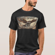 Steam Punk Adler und V Twin Ride to Live Biker T-S
