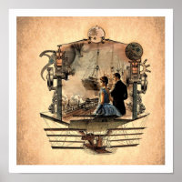 Steam Punk Art Poster 12x12