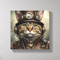 Steam Punk Cat Leinwand Art