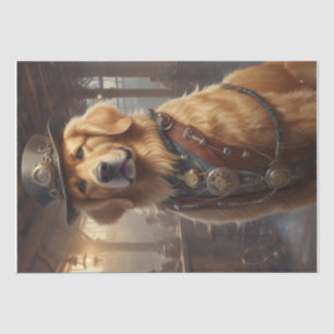 Steam Punk Golden Retriever Gewebe/Decodipage Papi Seidenpapier
