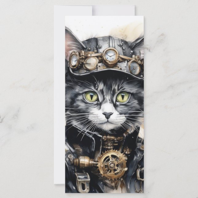 Steam Punk Kitten Card (Vorderseite)