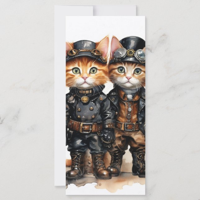 Steam Punk Kitten Card (Vorderseite)