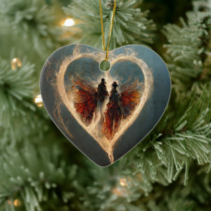 Steam Punk Liebe Heart_Digital Art Decoration Keramik Ornament
