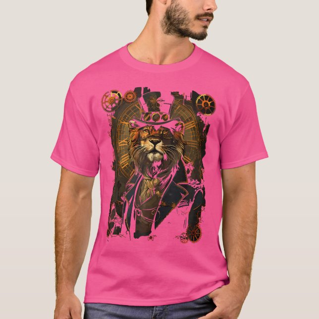 Steam Punk Lion Steampunk Art T-Shirt (Vorderseite)