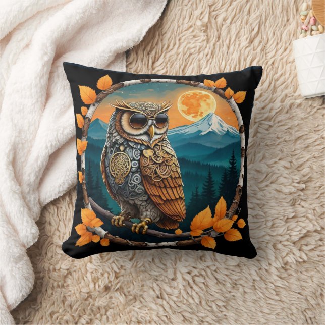 Steam Punk Owl Mount Baker, WA Kissen (Decke)