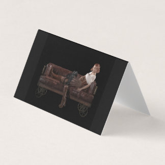 Steam Punk Portrai Handle Wrap Magnet Visitenkarten