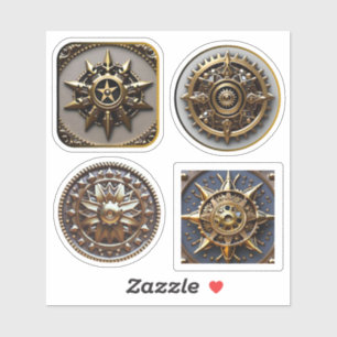 Steam Punk Sortiment #1 Steampunk Aufkleber