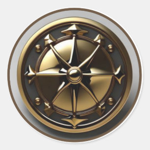 Steam Punk Steampunk #1 Compass Runder Aufkleber