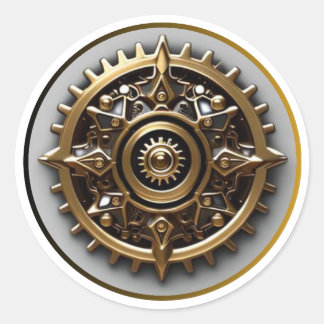 Steam Punk Steampunk Gear #3 Runder Aufkleber