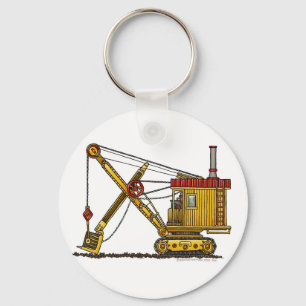 Steam Shovel Digger Construction Key Chains Schlüsselanhänger
