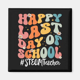 Steam Teacher Happy letzten Tag der Schule Lehrer Magnet
