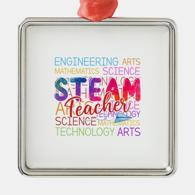 Steam Teacher Ornament Aus Metall (Vorne)