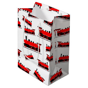 Steam Train Pattern Mittlere Geschenktüte