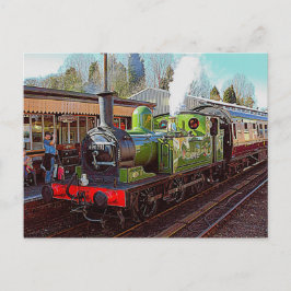 Steam Train Postcard Postkarte