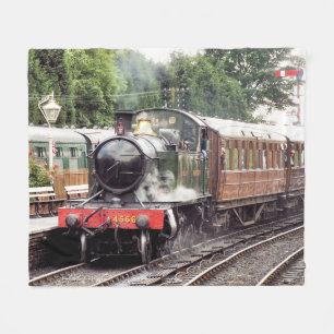 STEAM TRAINS Fleece Blanket