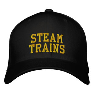 STEAM TRAINS UK BESTICKTE BASEBALLKAPPE