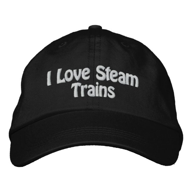 STEAM TRAINS UK BESTICKTE BASEBALLKAPPE (Vorderseite)