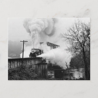 Steam überquert eine Bridge-Postkarte Postkarte