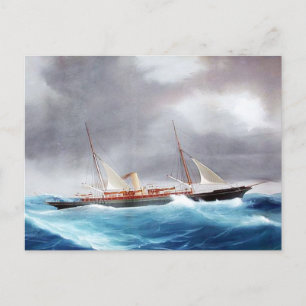 Steam Yacht Margarita 1900er Postkarte