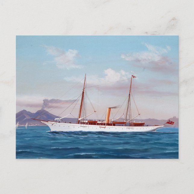 Steam Yacht SY Vanduara 1906 Postkarte (Vorderseite)