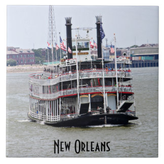 Steamboat auf dem Fluss Mississipi Fliese