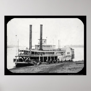 Steamboat Ben Campbell Daguerreotype 1852 Poster
