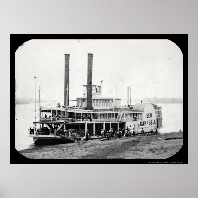 Steamboat Ben Campbell Daguerreotype 1852 Poster (Vorne)