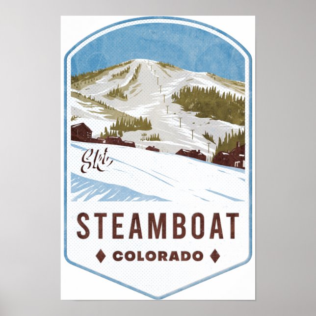 Steamboat Colorado Ski Abzeichen Poster (Vorne)